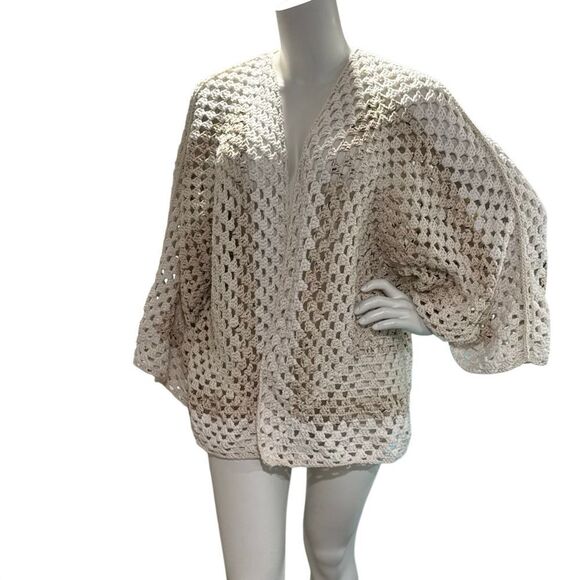 Handmade plus size hexagon long sleeve sweater - Picture 1 of 7